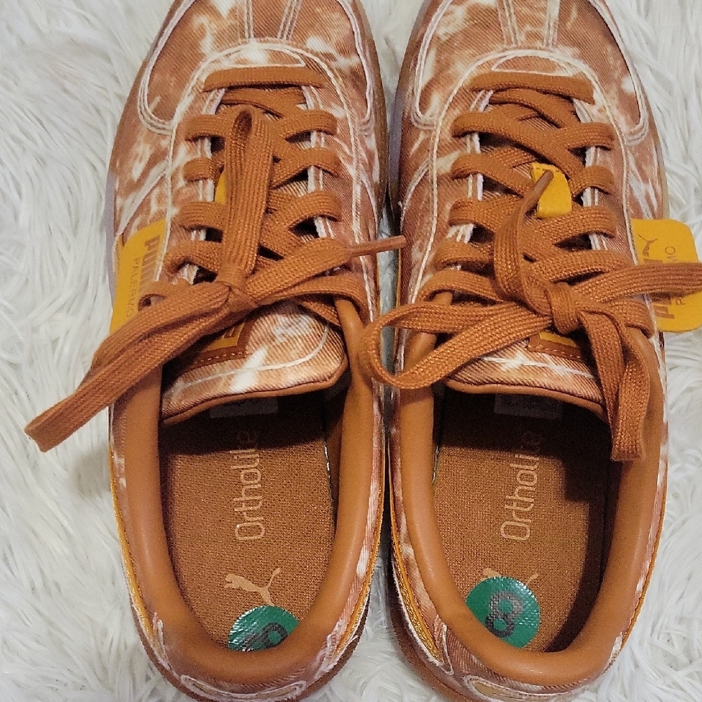 Puma Brown Tie-Dye Lace-Up Sneakers - Picture 4 of 7